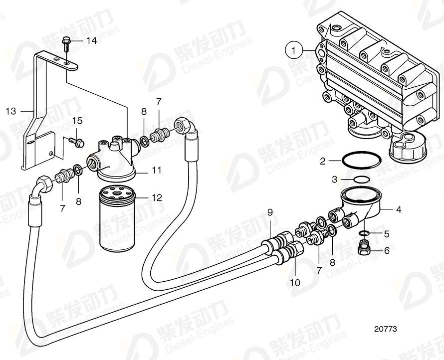 VOLVO Adapter 21236025 Drawing